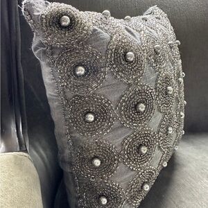Beaded pillow (small, approx. 10”x10”)